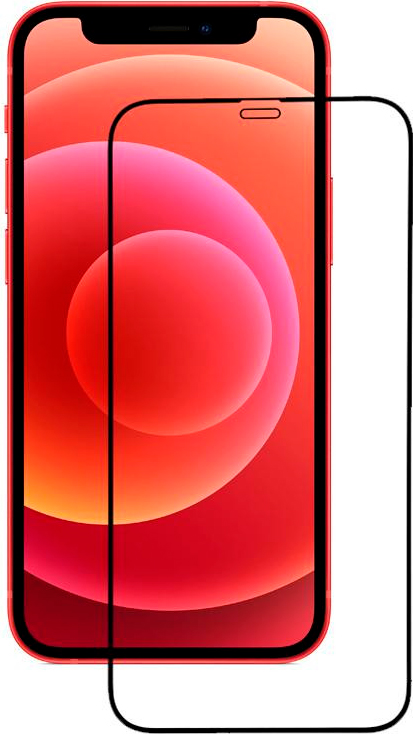 CASE 3D для Apple iPhone 12/12 Pro (черная рамка)